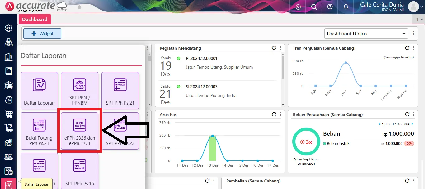 ekspor ePPh Accurate Online1